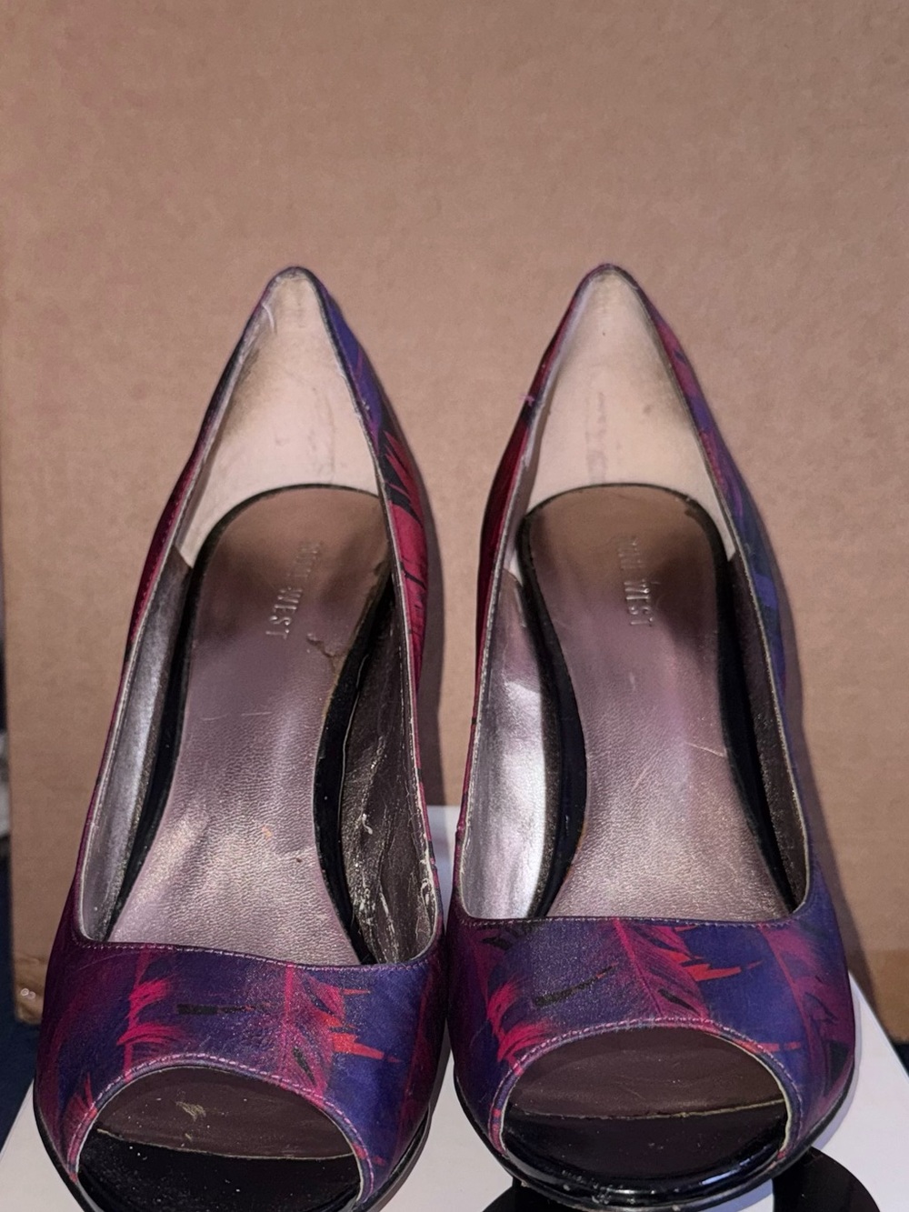 Nine West - Masqureder pink multi Peep-Toe Heels